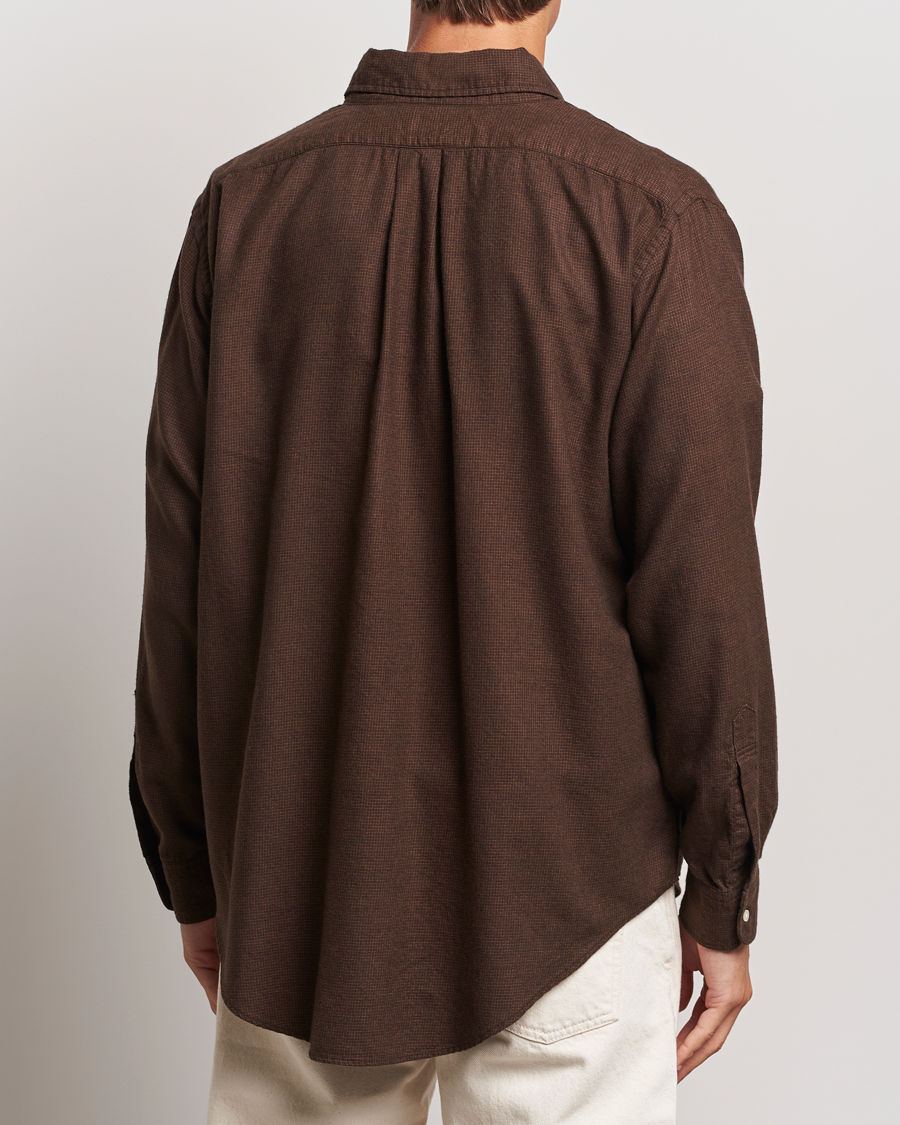 Hombres | Camisas | orSlow | Button Down Shirt Burgundy