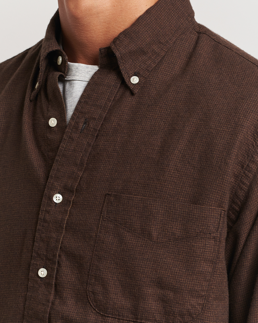 Hombres | Camisas | orSlow | Button Down Shirt Burgundy