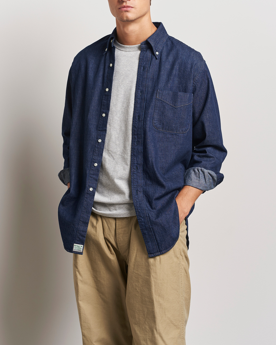 Hombres | Camisas | orSlow | Denim Button Down Shirt One Wash