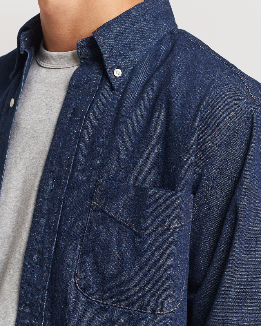 Hombres | Camisas | orSlow | Denim Button Down Shirt One Wash