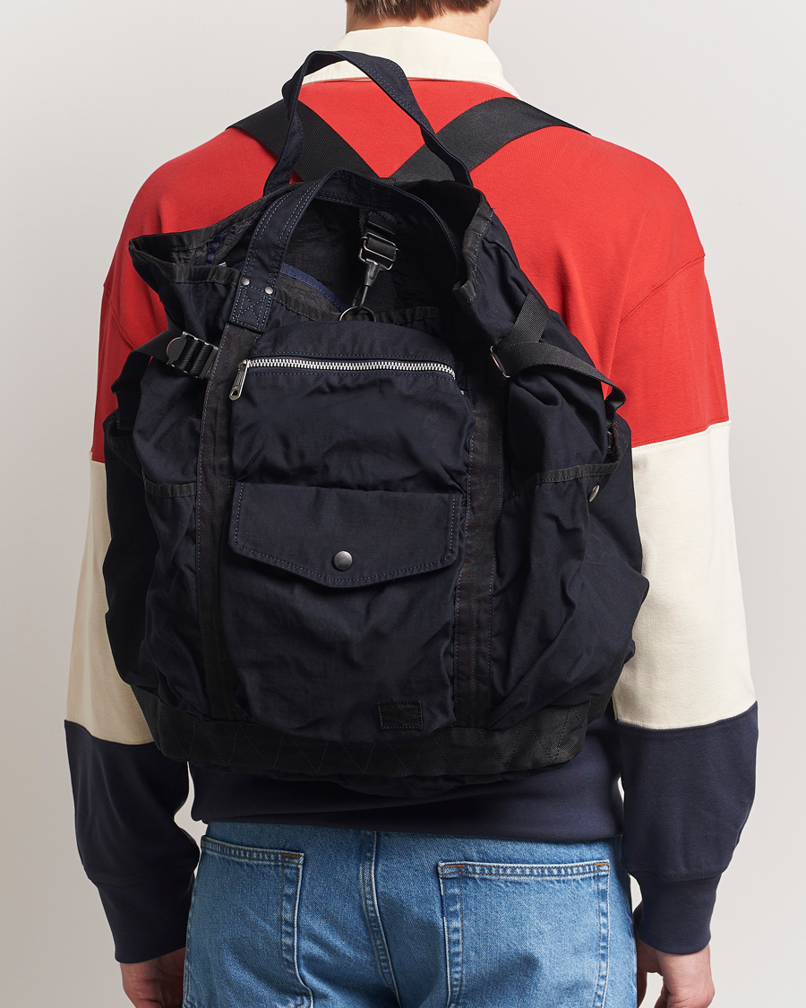 Hombres | Porter-Yoshida & Co. Crag 2Way Rucksack Navy | Porter-Yoshida & Co. | Crag 2Way Rucksack Navy