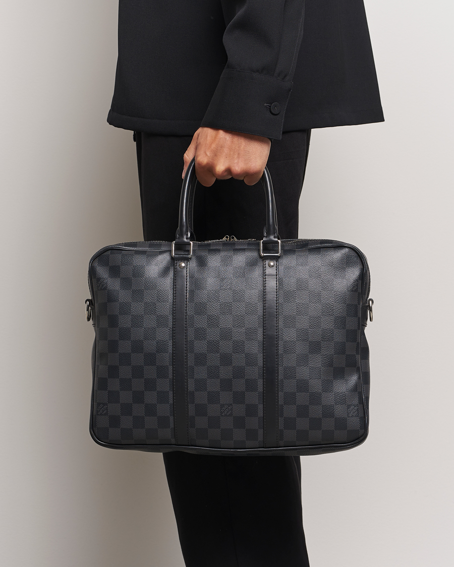 Hombres | Louis Vuitton Pre-Owned Porte-Documents Voyage Briefcase Damier Graphite | Louis Vuitton Pre-Owned | Porte-Documents Voyage Briefcase Damier Graphite