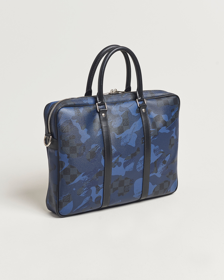 Hombres | Louis Vuitton Pre-Owned Porte-Documents Voyage Briefcase Navy Blue | Louis Vuitton Pre-Owned | Porte-Documents Voyage Briefcase Navy Blue