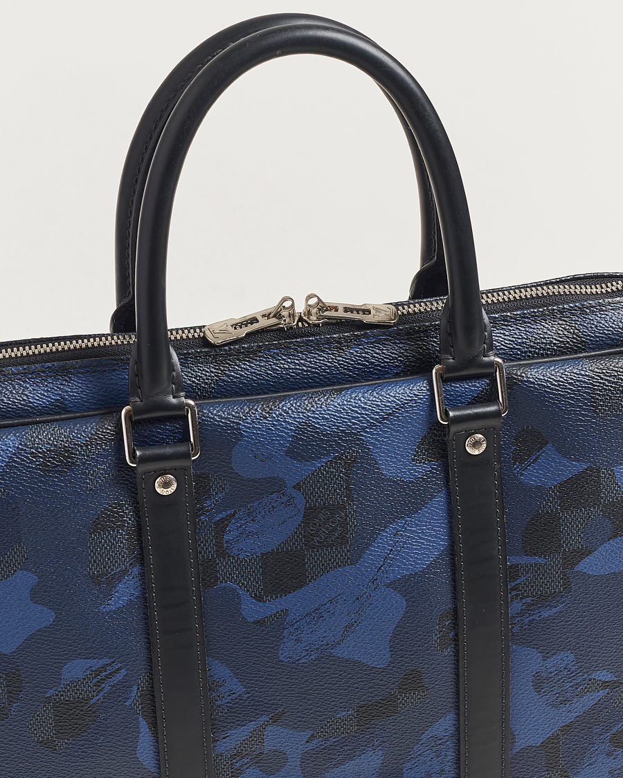 Hombres | Louis Vuitton Pre-Owned Porte-Documents Voyage Briefcase Navy Blue | Louis Vuitton Pre-Owned | Porte-Documents Voyage Briefcase Navy Blue