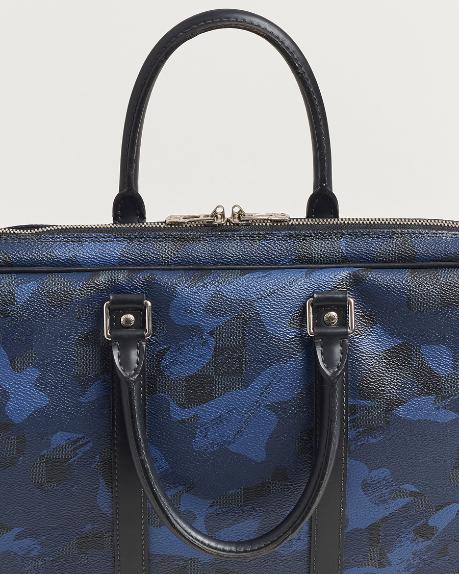Hombres | Louis Vuitton Pre-Owned Porte-Documents Voyage Briefcase Navy Blue | Louis Vuitton Pre-Owned | Porte-Documents Voyage Briefcase Navy Blue