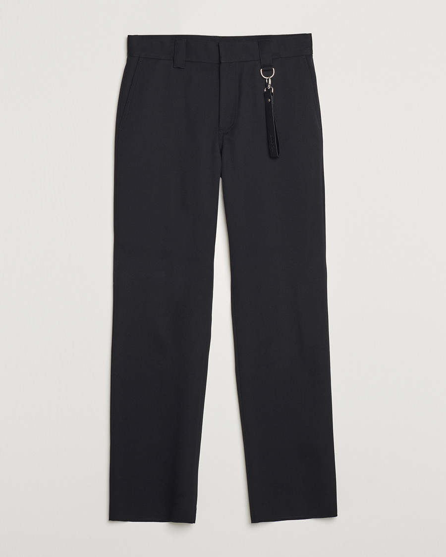 Hombres | Pantalones | Lanvin | Casual Straight Wool Trousers Black