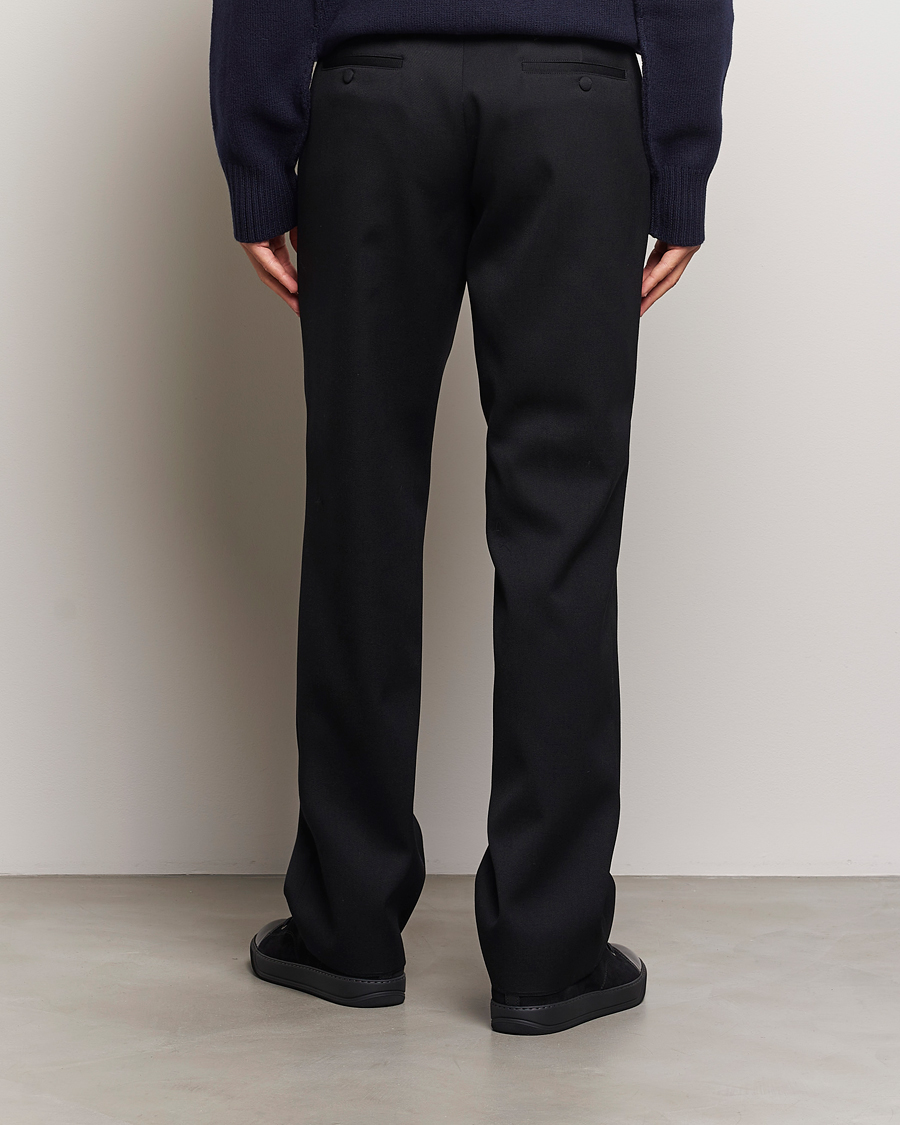 Hombres | Pantalones | Lanvin | Casual Straight Wool Trousers Black