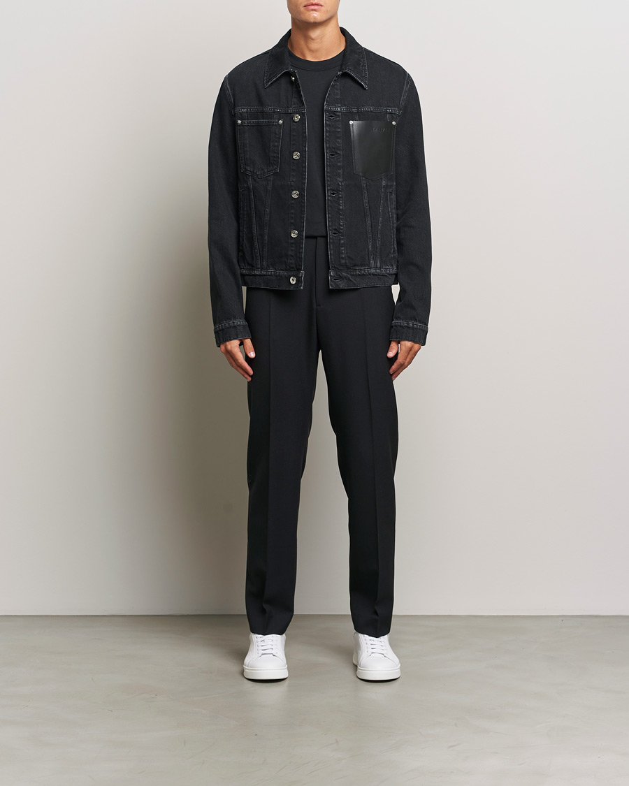 Hombres | Abrigos y chaquetas | Lanvin | Leather Pocket Denim Jacket Black