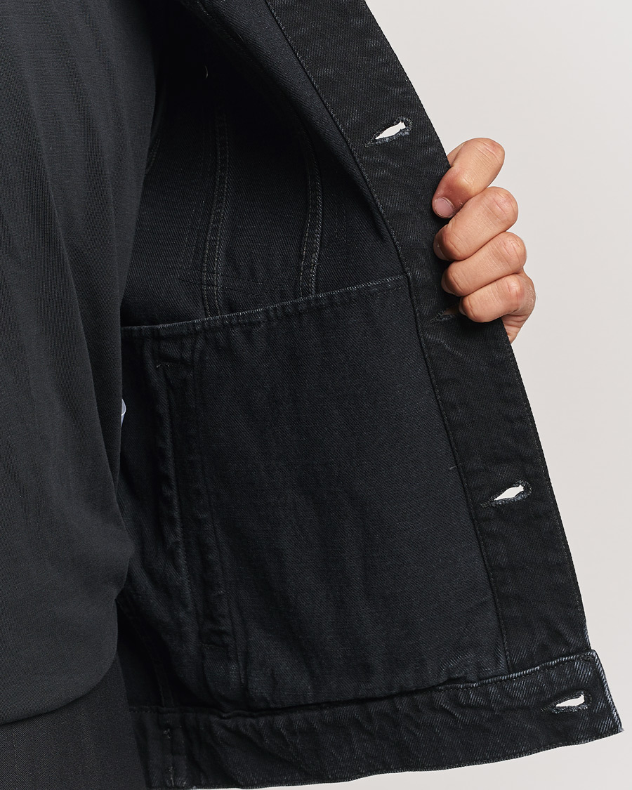 Hombres | Abrigos y chaquetas | Lanvin | Leather Pocket Denim Jacket Black
