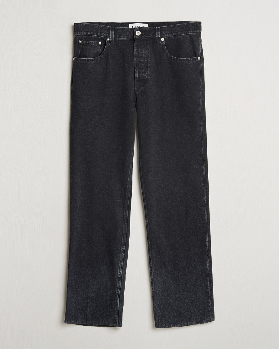 Hombres | Vaqueros | Lanvin | Leather Pocket Denim Pants Black