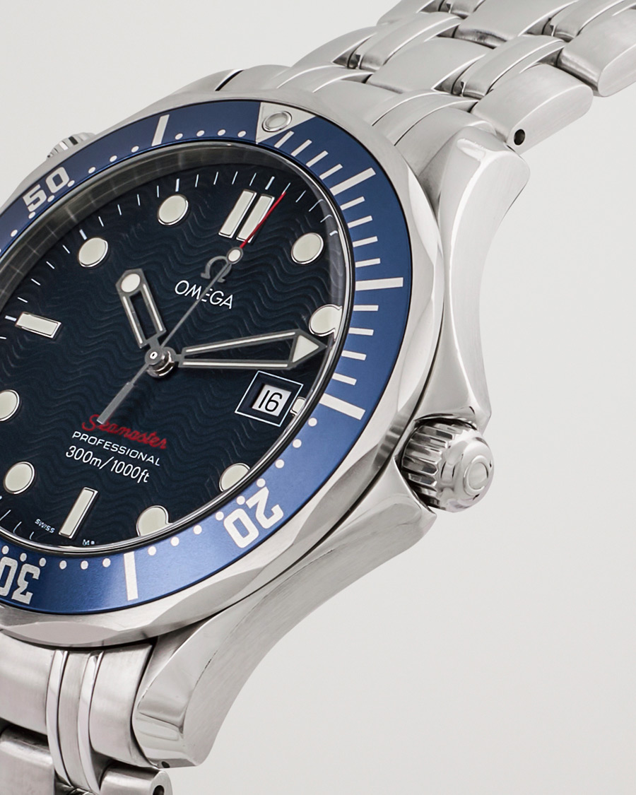 Hombres | Omega Pre-Owned Seamaster Diver 300M Red 2221.80.00 Silver | Omega Pre-Owned | Seamaster Diver 300M Red 2221.80.00 Silver