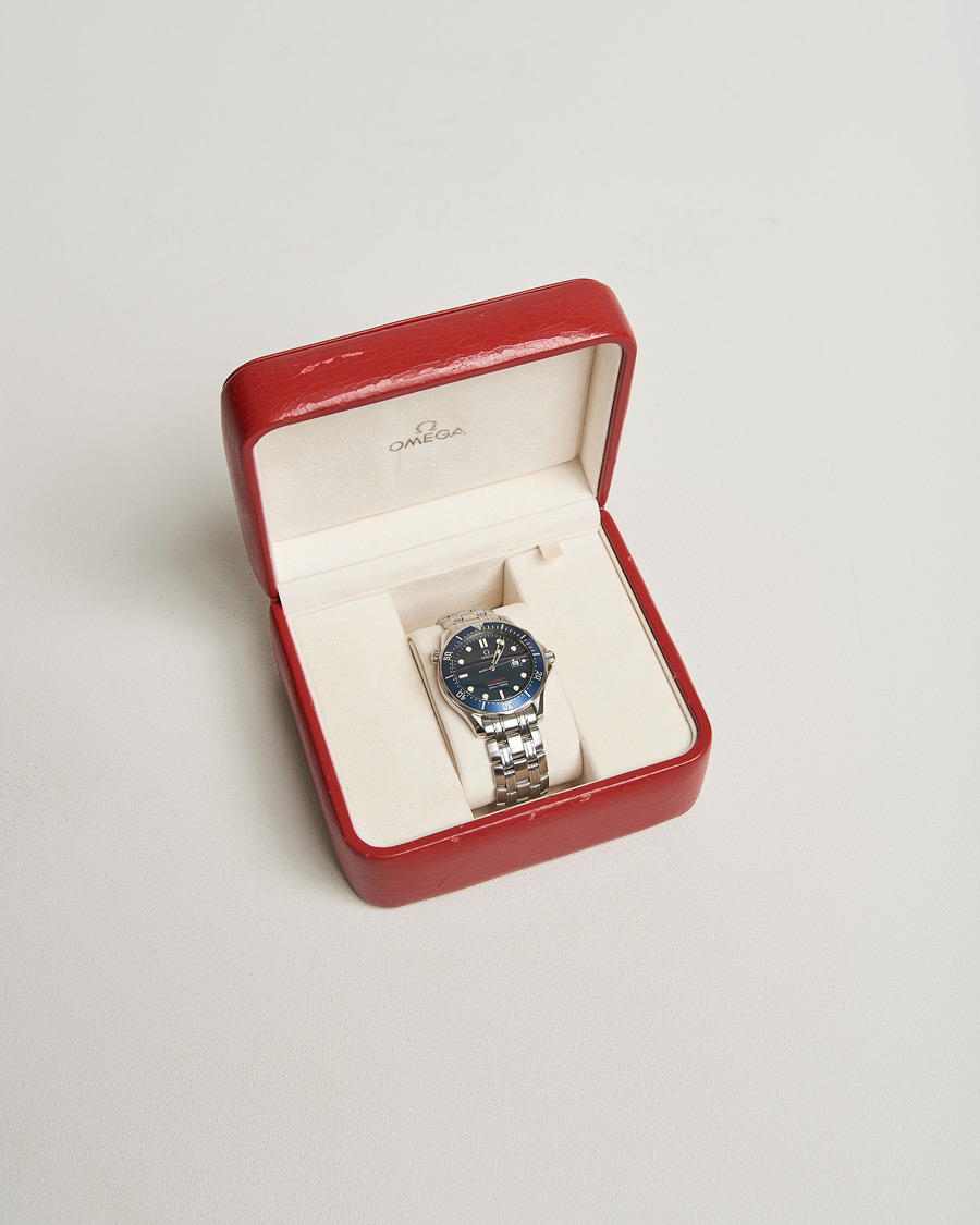 Hombres | Omega Pre-Owned Seamaster Diver 300M Red 2221.80.00 Silver | Omega Pre-Owned | Seamaster Diver 300M Red 2221.80.00 Silver