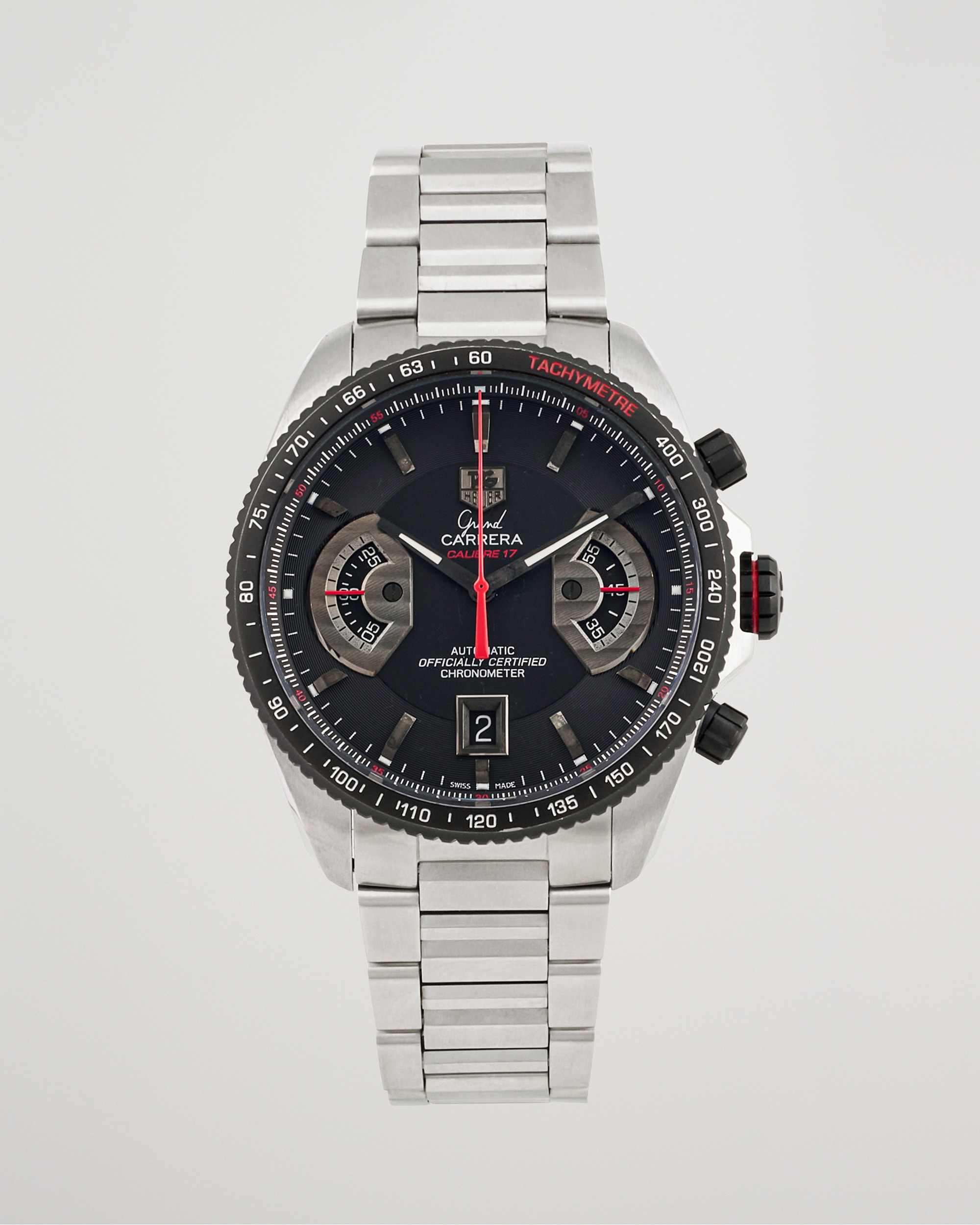 Hombres | Tag Heuer Pre-Owned Grand Carrera Calibre 17 Ref. CAV511C Silver | Tag Heuer Pre-Owned | Grand Carrera Calibre 17 Ref. CAV511C Silver