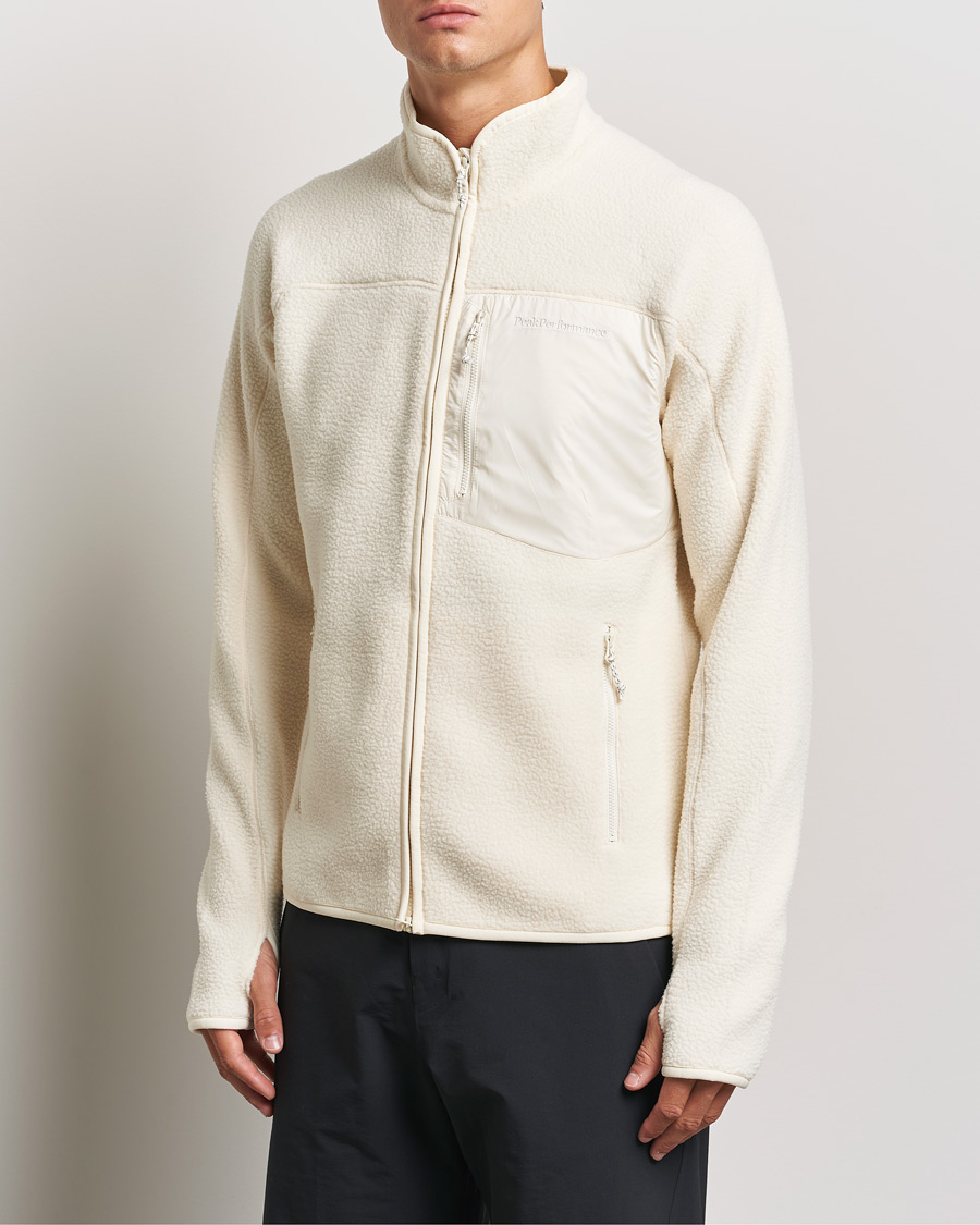 Hombres | Jerséis y prendas de punto | Peak Performance | Pile Full Zip Vintage White