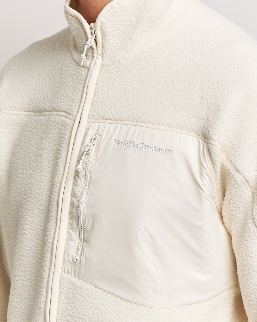 Hombres | Jerséis y prendas de punto | Peak Performance | Pile Full Zip Vintage White