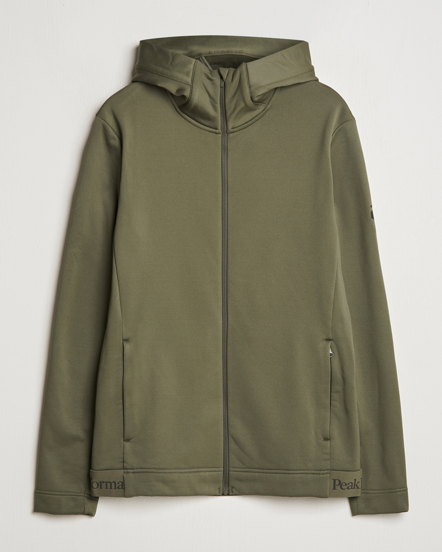 Hombres | Jerséis y prendas de punto | Peak Performance | Rider Tech Zip Hood Pine Needle