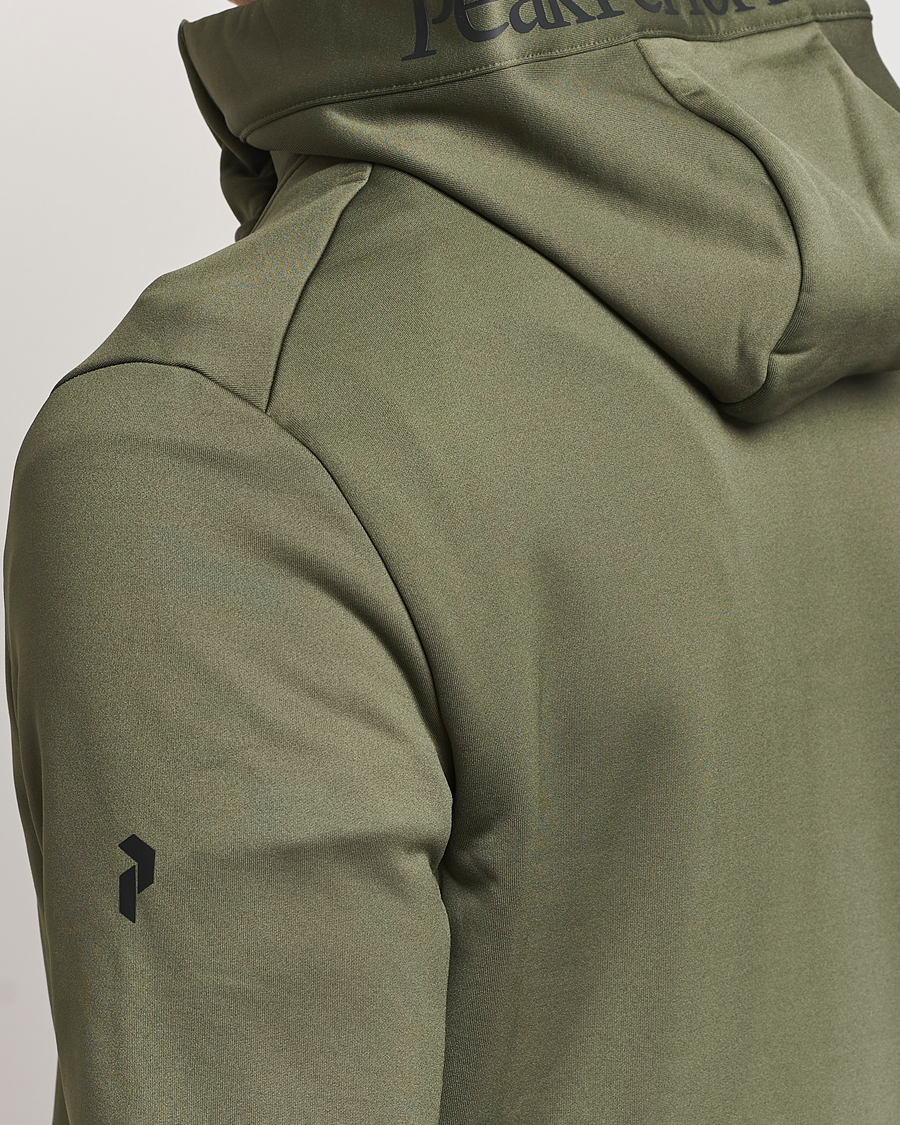 Hombres | Jerséis y prendas de punto | Peak Performance | Rider Tech Zip Hood Pine Needle