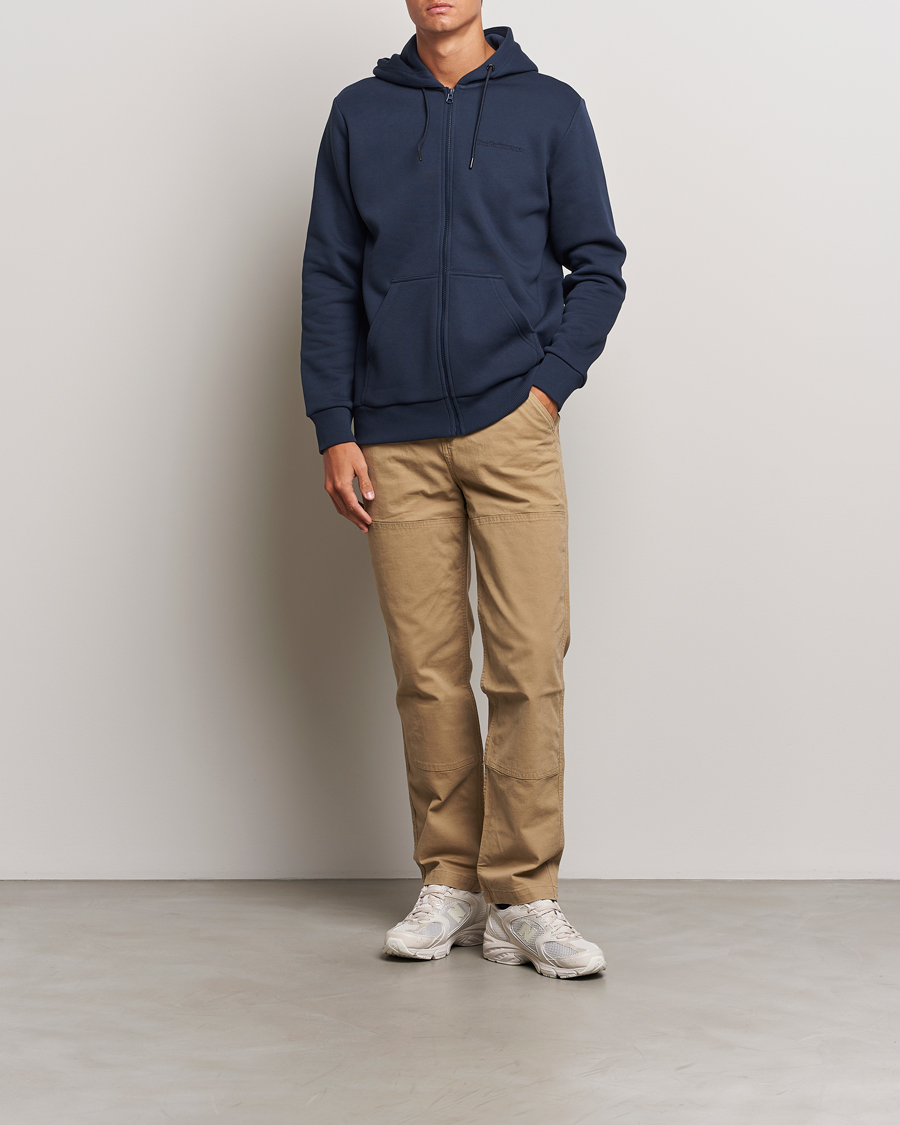 Hombres | Jerséis y prendas de punto | Peak Performance | Original Full Zip Hoodie Blue Shadow