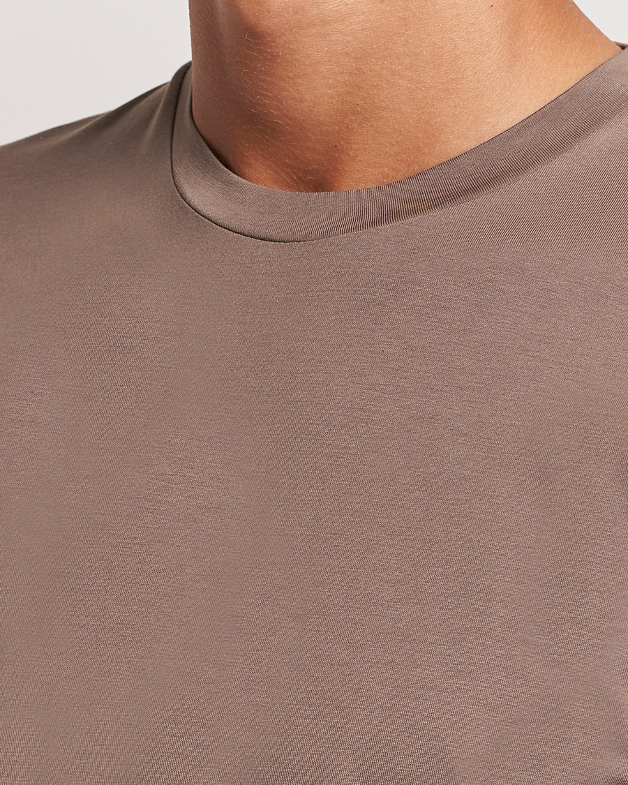 Hombres | Camisetas | Sunspel | Riviera Midweight T-Shirt Cedar