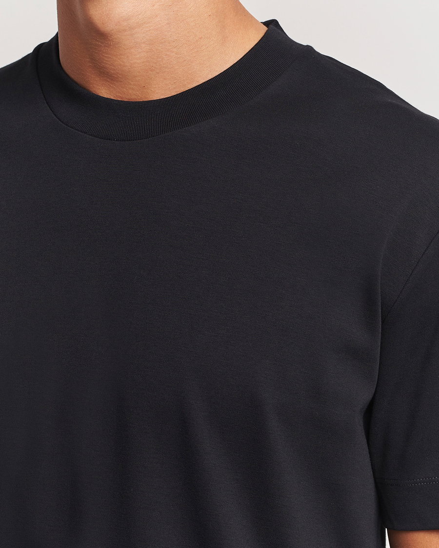 Hombres | Camisetas | Sunspel | Heavy Weight Supima Cotton T-Shirt Black