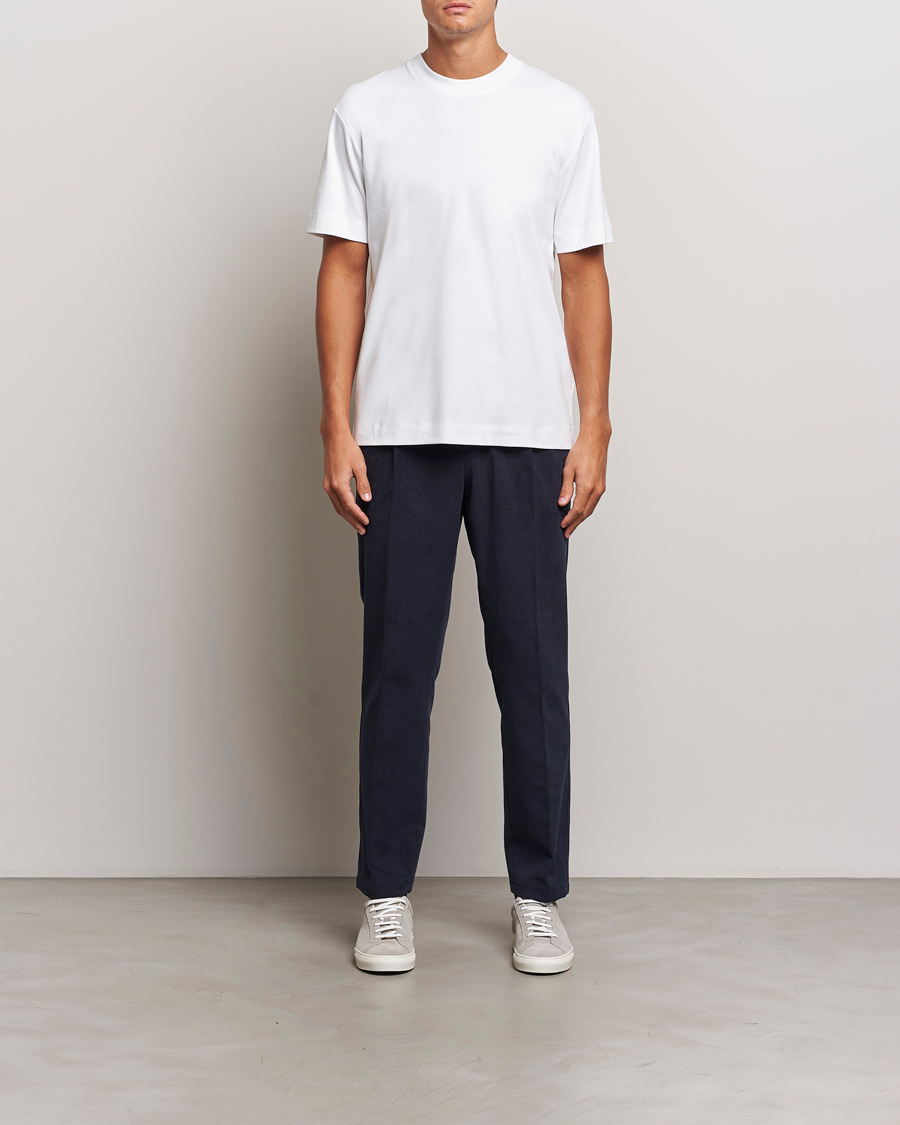 Hombres | Camisetas | Sunspel | Heavy Weight Supima Cotton T-Shirt White