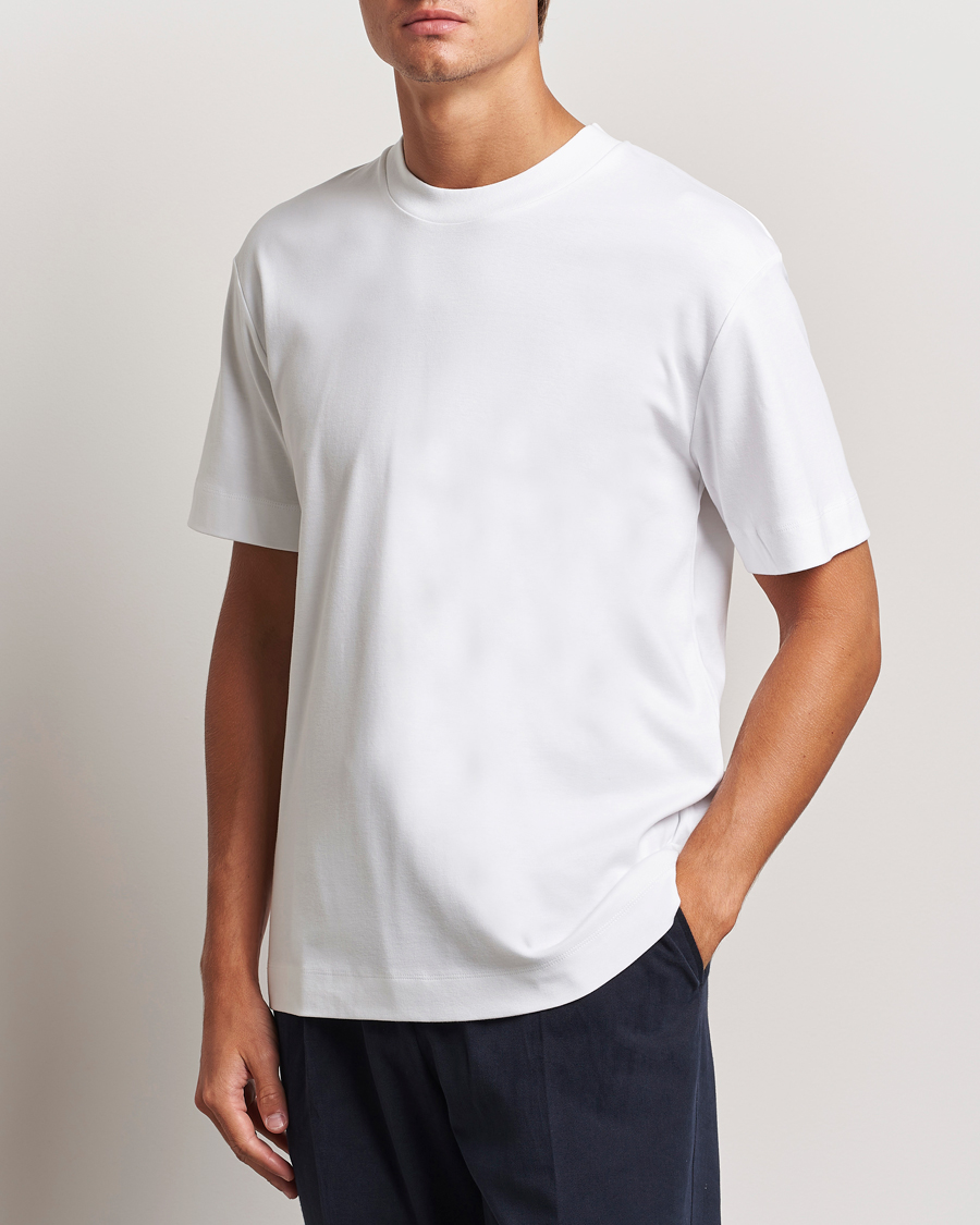 Hombres | Camisetas | Sunspel | Heavy Weight Supima Cotton T-Shirt White