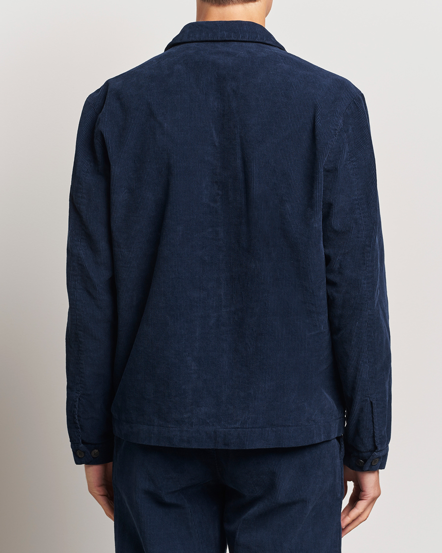 Hombres | Abrigos y chaquetas | Sunspel | Corduroy Harrington Jacket Navy