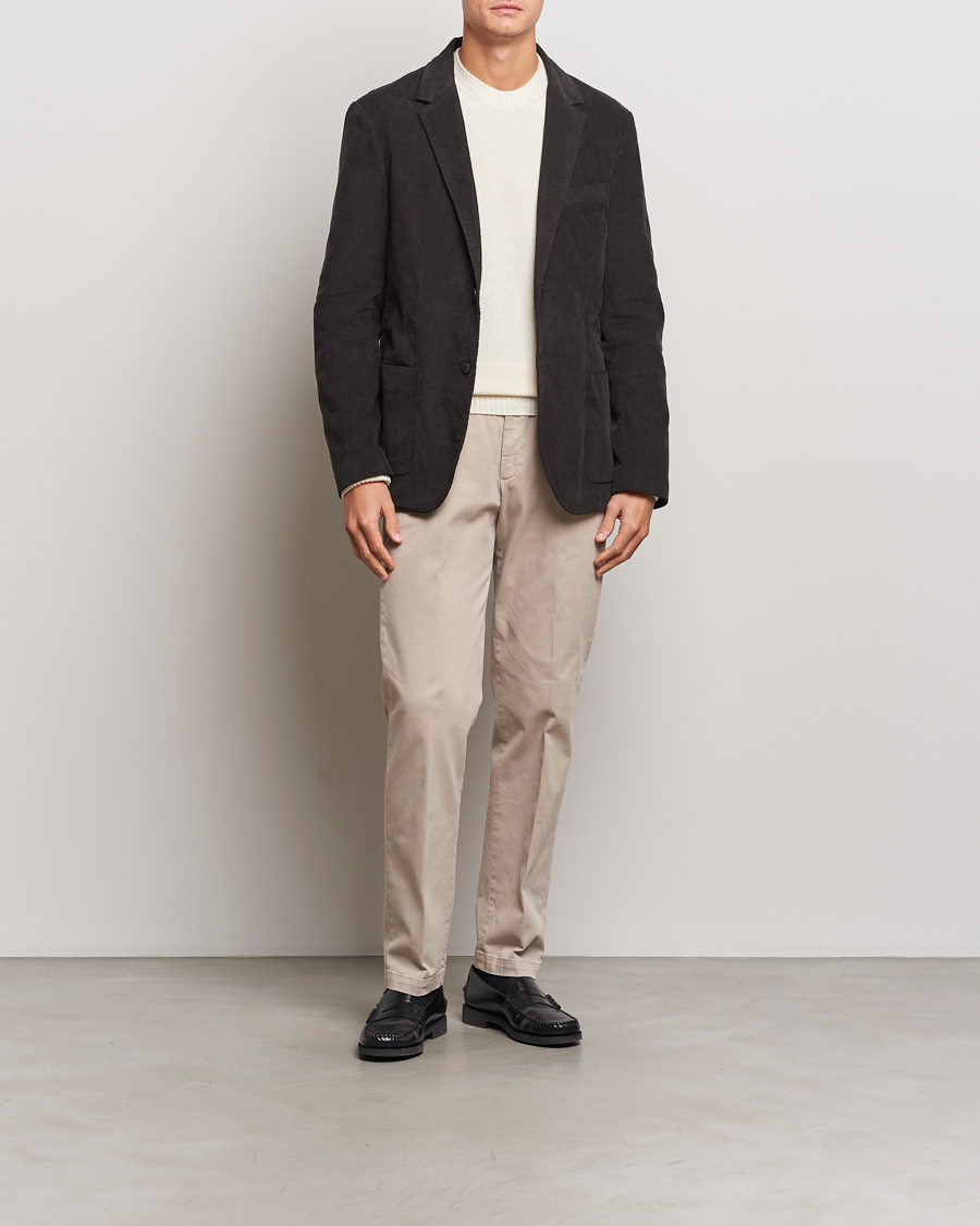 Hombres | Blazers | Sunspel | Relaxed Corduroy Blazer Coffee