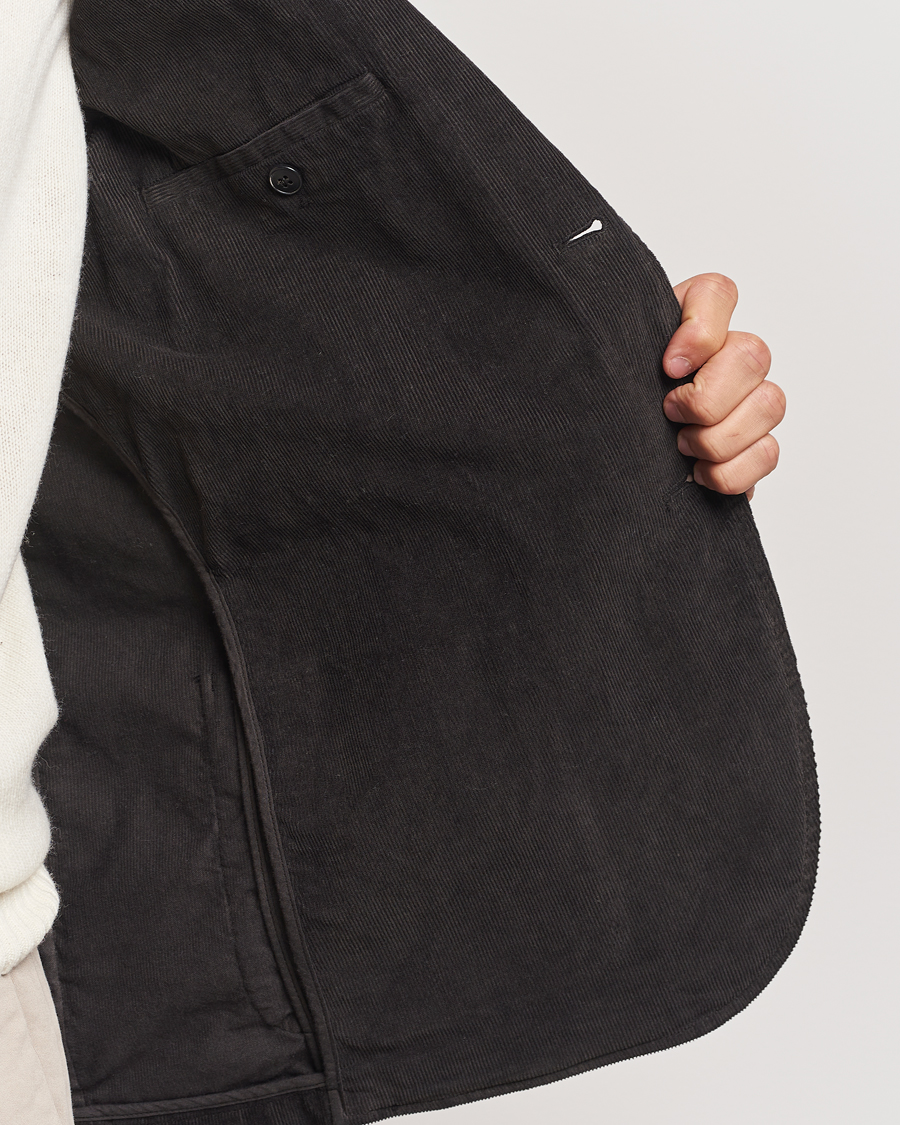 Hombres | Blazers | Sunspel | Relaxed Corduroy Blazer Coffee