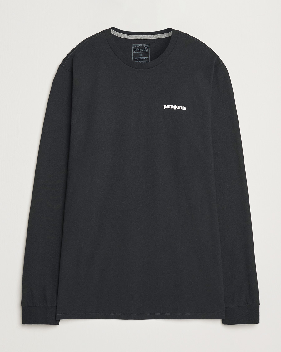 Hombres | Camisetas | Patagonia | P-6 Logo Responsibili LS T-Shirt Black