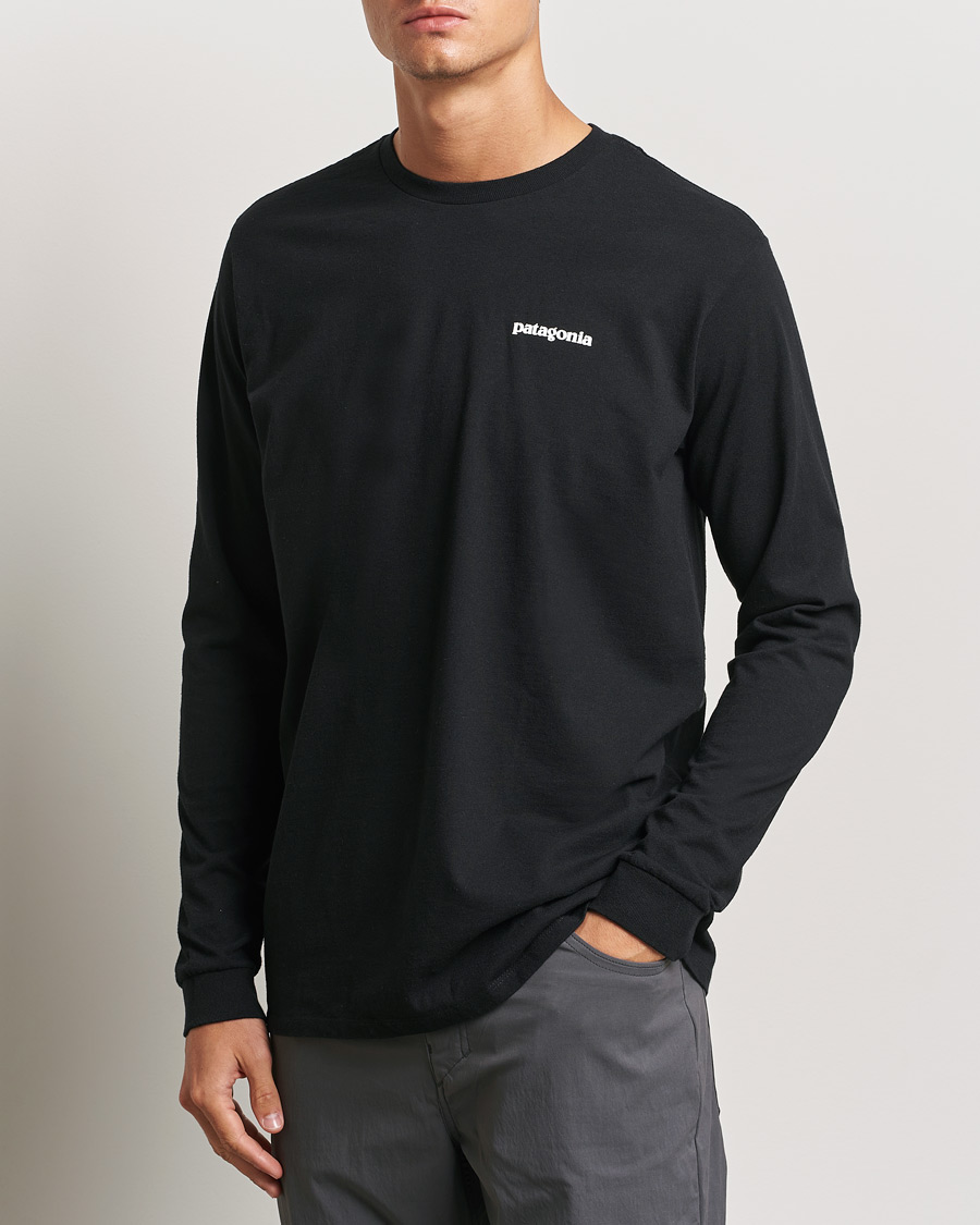 Hombres | Camisetas | Patagonia | P-6 Logo Responsibili LS T-Shirt Black