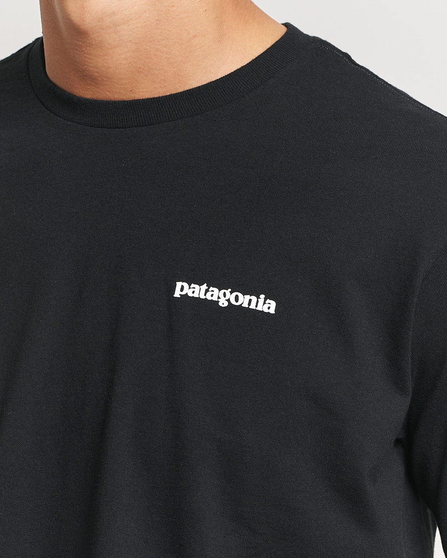 Hombres | Camisetas | Patagonia | P-6 Logo Responsibili LS T-Shirt Black