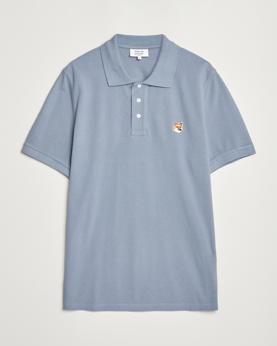 Hombres | Polos | Maison Kitsuné | Fox Head Polo Moonlight Blue