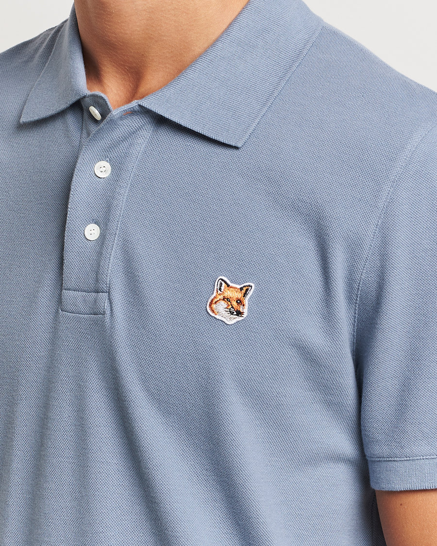 Hombres | Polos | Maison Kitsuné | Fox Head Polo Moonlight Blue