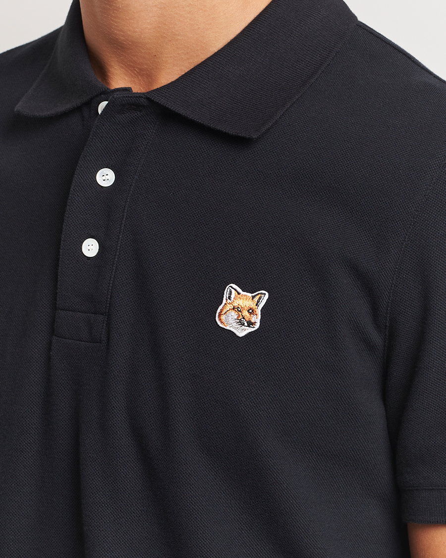 Hombres | Polos | Maison Kitsuné | Fox Head Polo Black