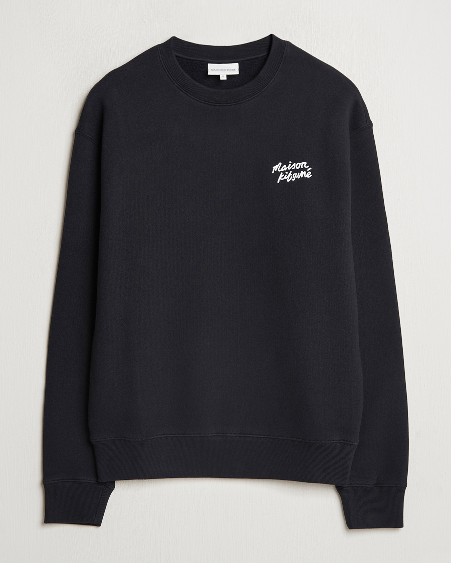 Hombres | Jerséis y prendas de punto | Maison Kitsuné | Mini Handwriting Sweatshirt Black