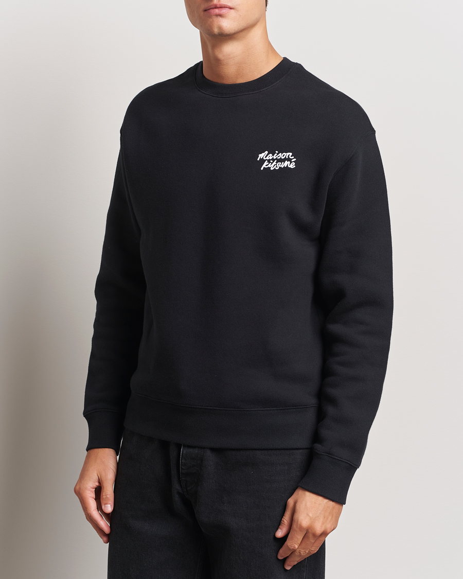 Hombres | Jerséis y prendas de punto | Maison Kitsuné | Mini Handwriting Sweatshirt Black