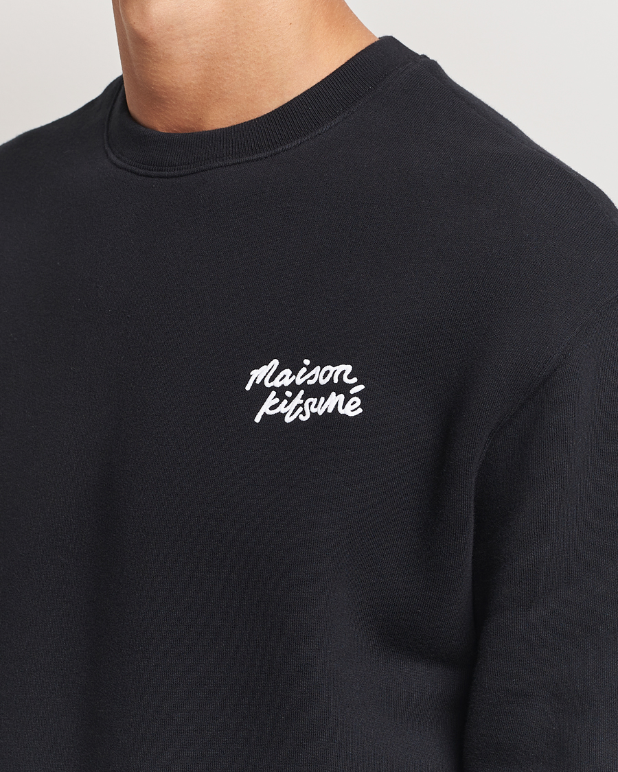 Hombres | Jerséis y prendas de punto | Maison Kitsuné | Mini Handwriting Sweatshirt Black