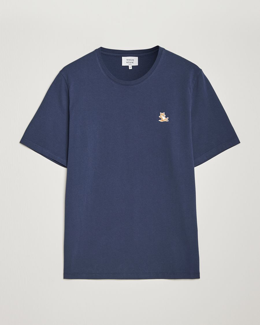 Hombres | Camisetas | Maison Kitsuné | Chillax Fox T-Shirt Eclipse Blue