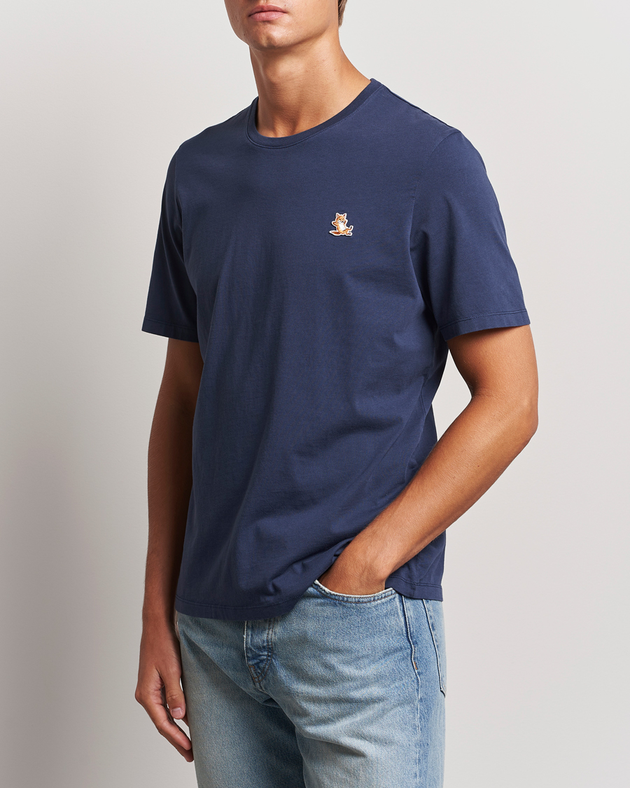 Hombres | Camisetas | Maison Kitsuné | Chillax Fox T-Shirt Eclipse Blue