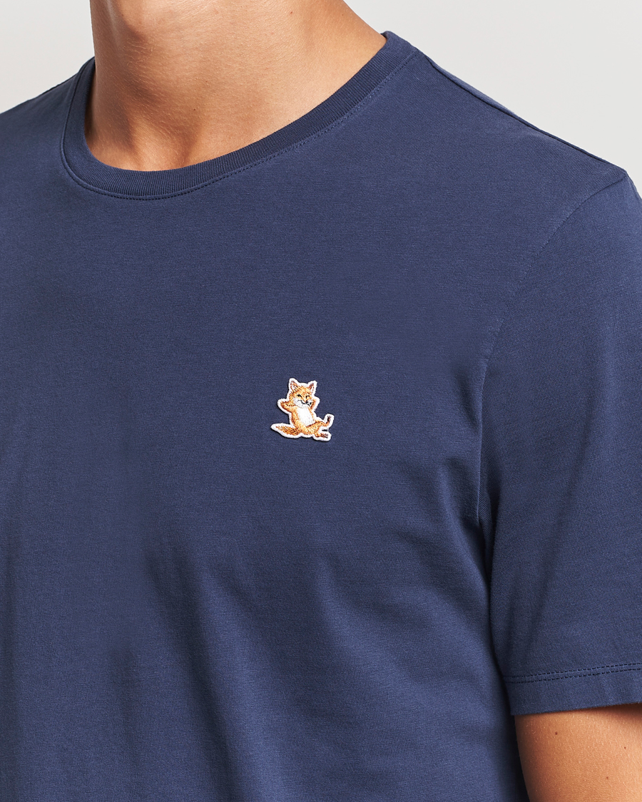 Hombres | Camisetas | Maison Kitsuné | Chillax Fox T-Shirt Eclipse Blue