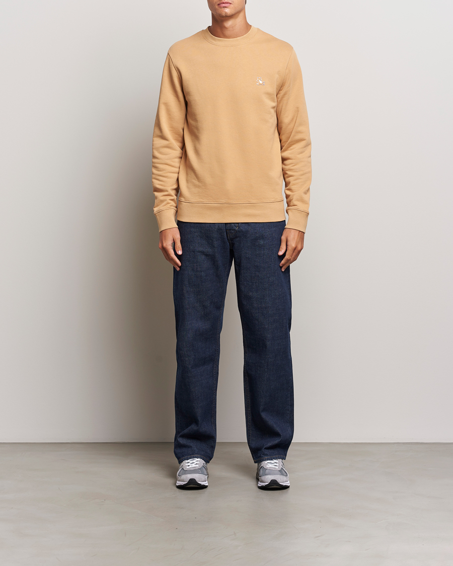 Hombres | Jerséis y prendas de punto | Maison Kitsuné | Chillax Fox Sweatshirt Chamomile Beige