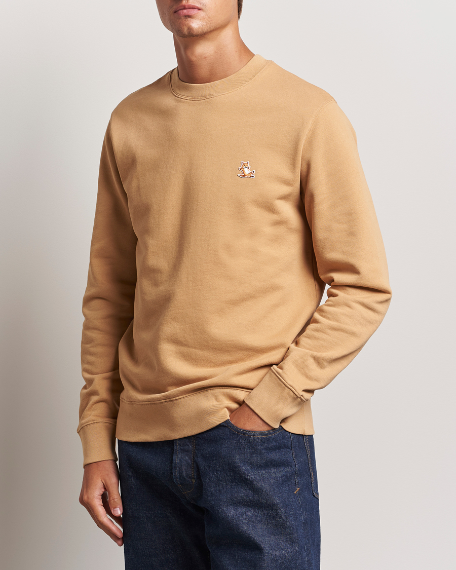 Hombres | Jerséis y prendas de punto | Maison Kitsuné | Chillax Fox Sweatshirt Chamomile Beige