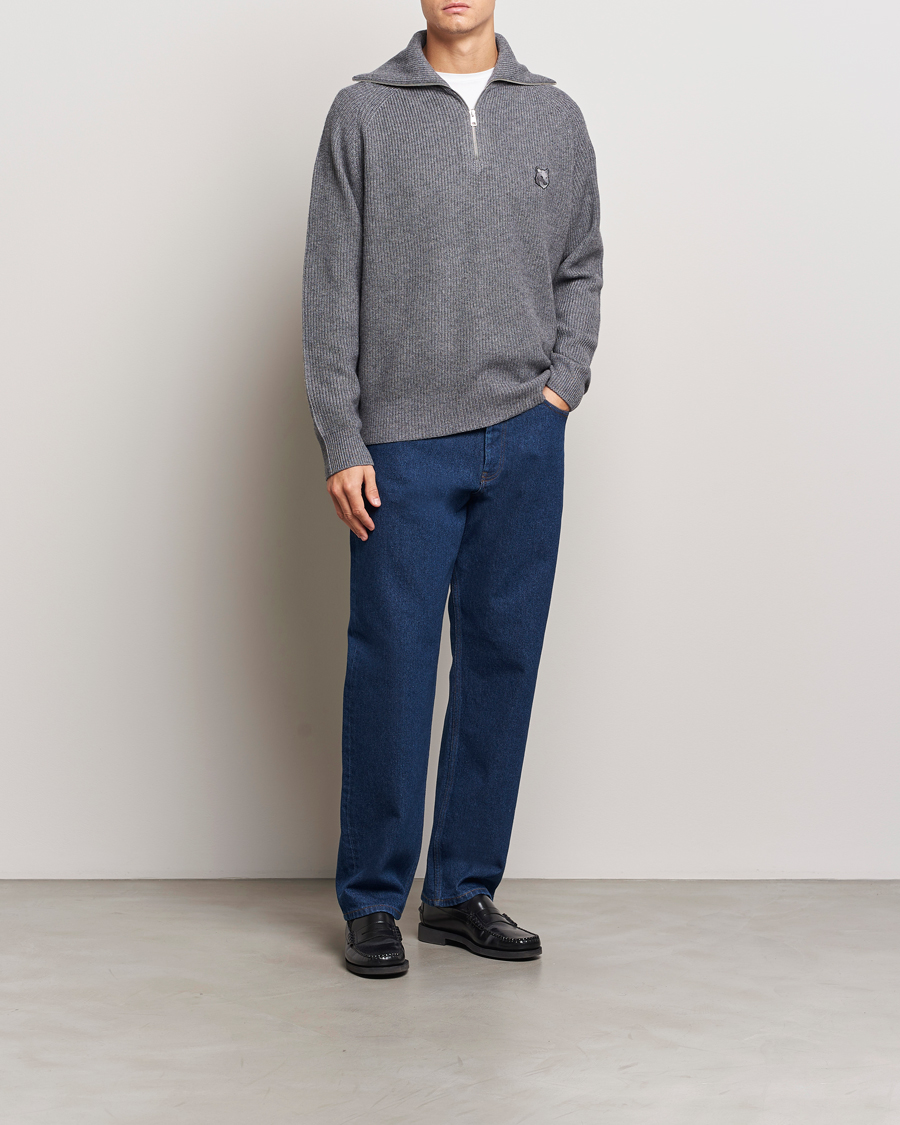Hombres | Vaqueros | Maison Kitsuné | Straight Fit Jeans Stone Washed Indigo