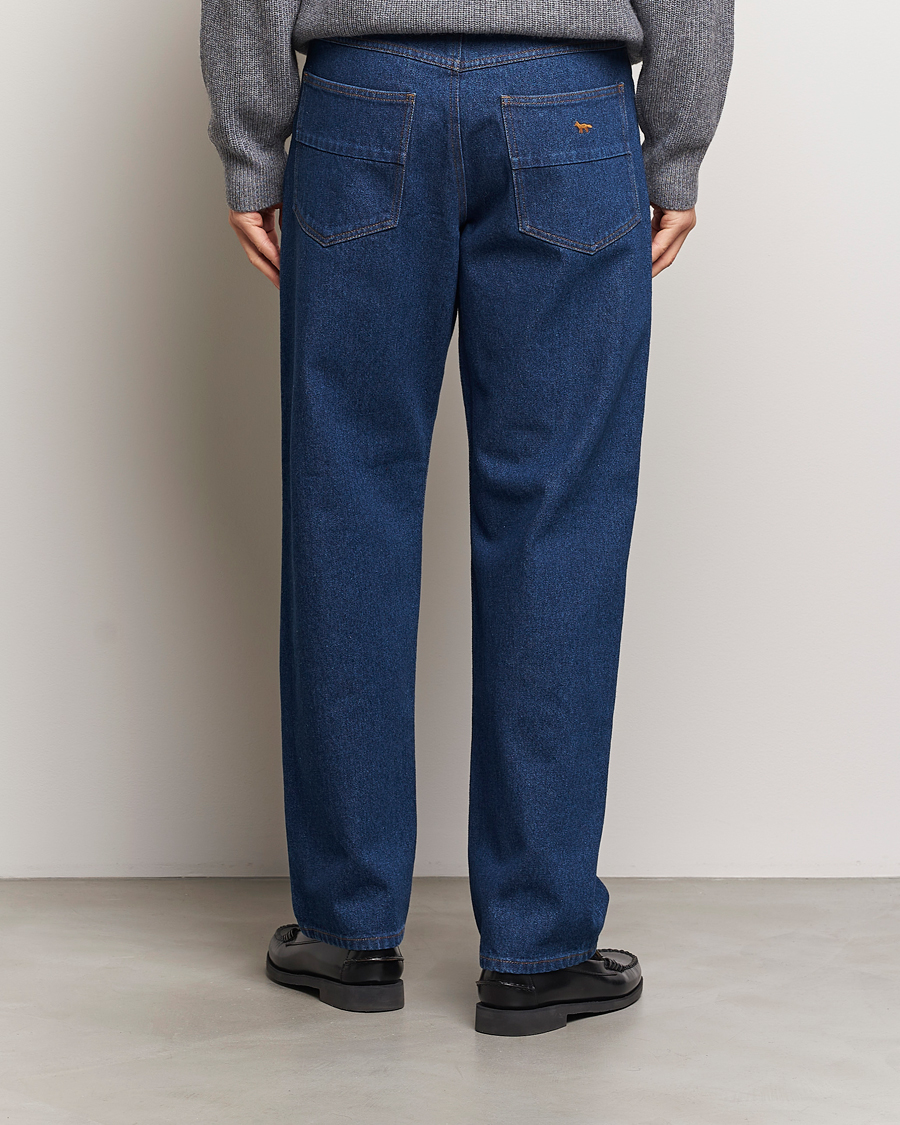 Hombres | Vaqueros | Maison Kitsuné | Straight Fit Jeans Stone Washed Indigo