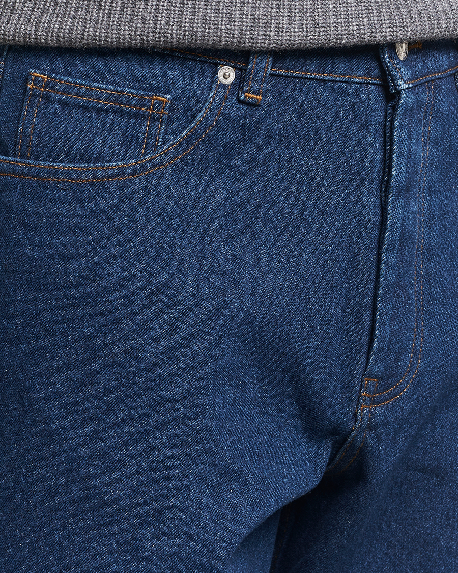Hombres | Vaqueros | Maison Kitsuné | Straight Fit Jeans Stone Washed Indigo