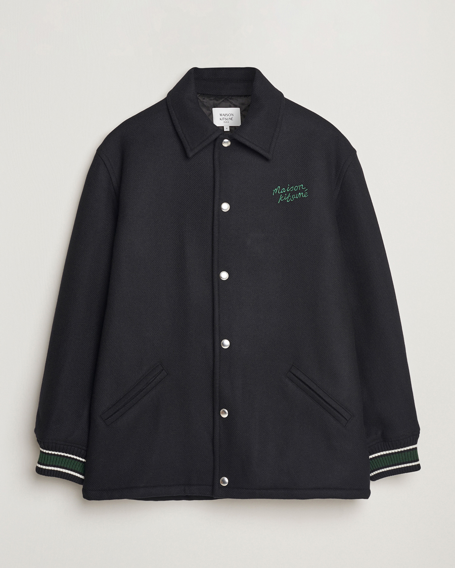 Hombres | Abrigos y chaquetas | Maison Kitsuné | Varsity Jacket Black