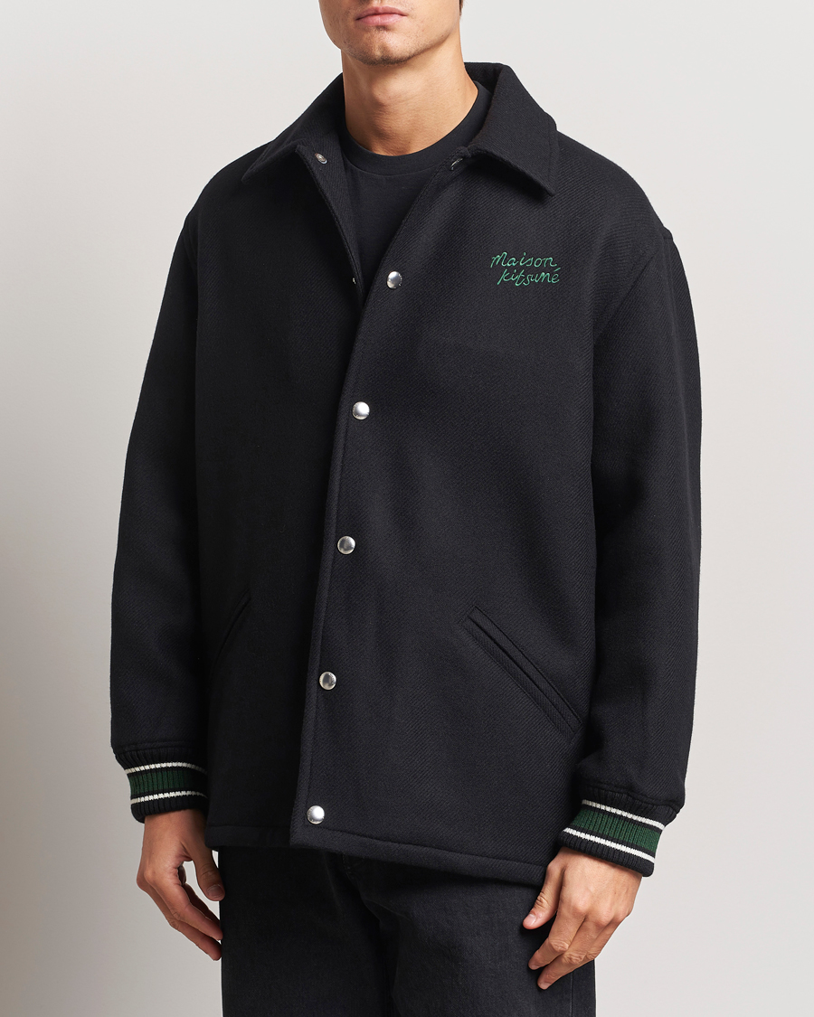 Hombres | Abrigos y chaquetas | Maison Kitsuné | Varsity Jacket Black