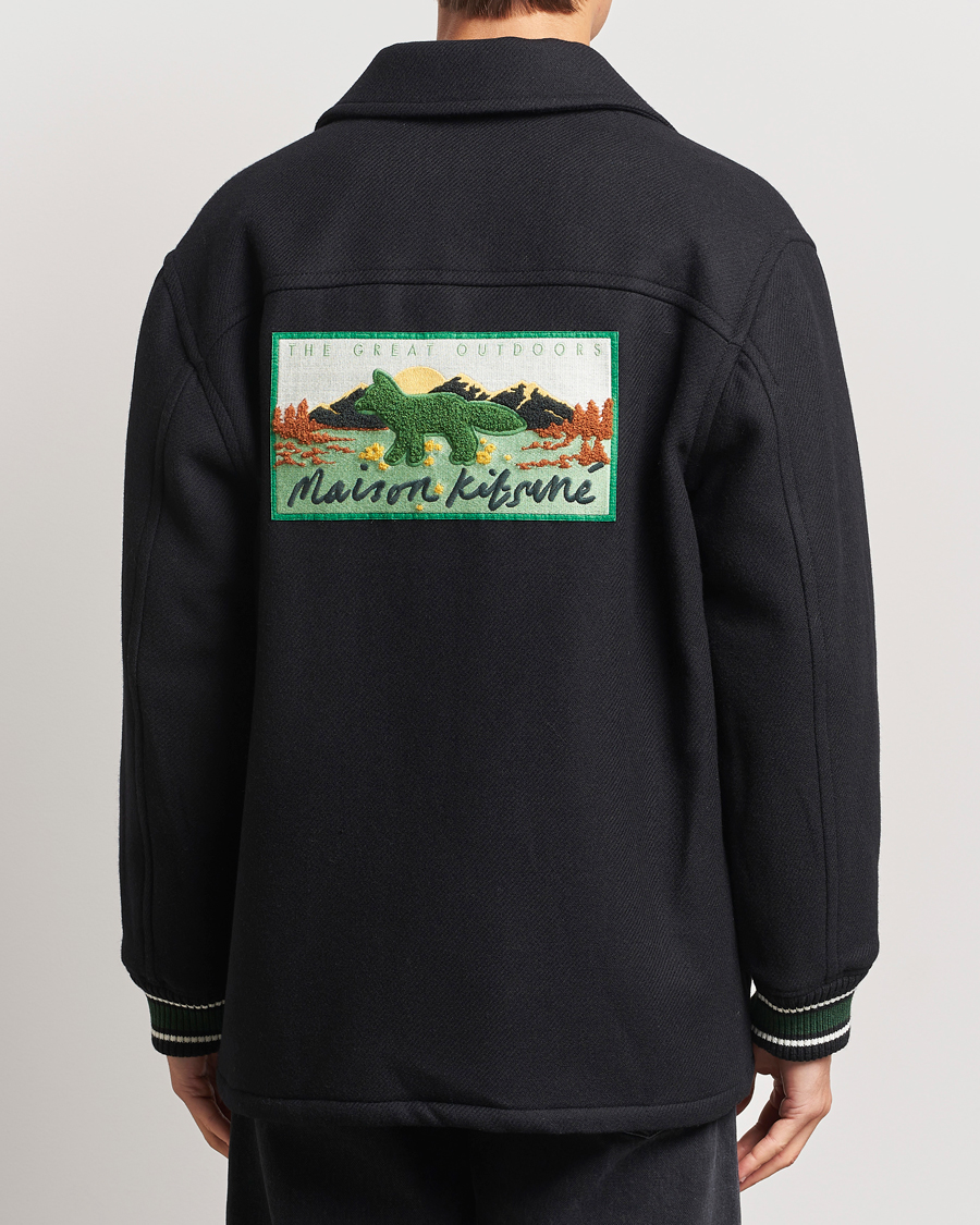 Hombres | Abrigos y chaquetas | Maison Kitsuné | Varsity Jacket Black