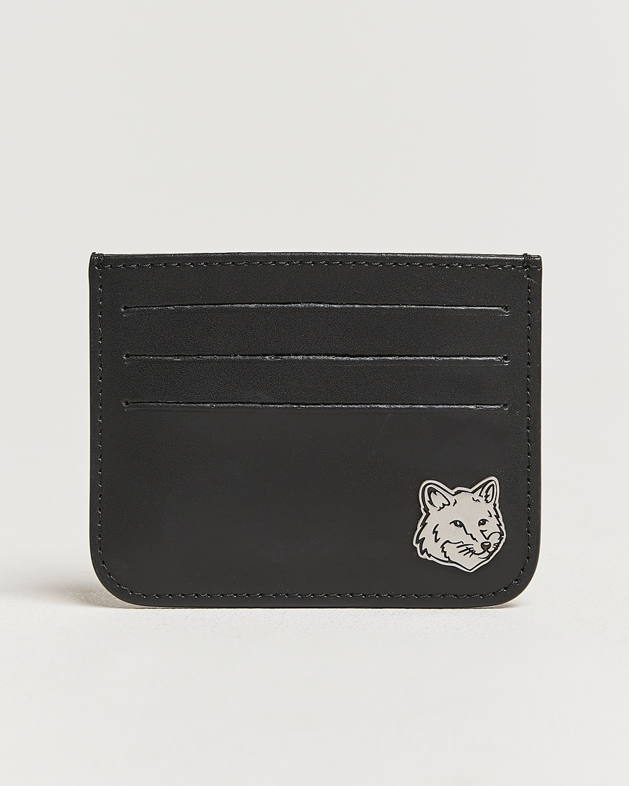 Hombres | Maison Kitsuné Fox Head Card Holder Black | Maison Kitsuné | Fox Head Card Holder Black
